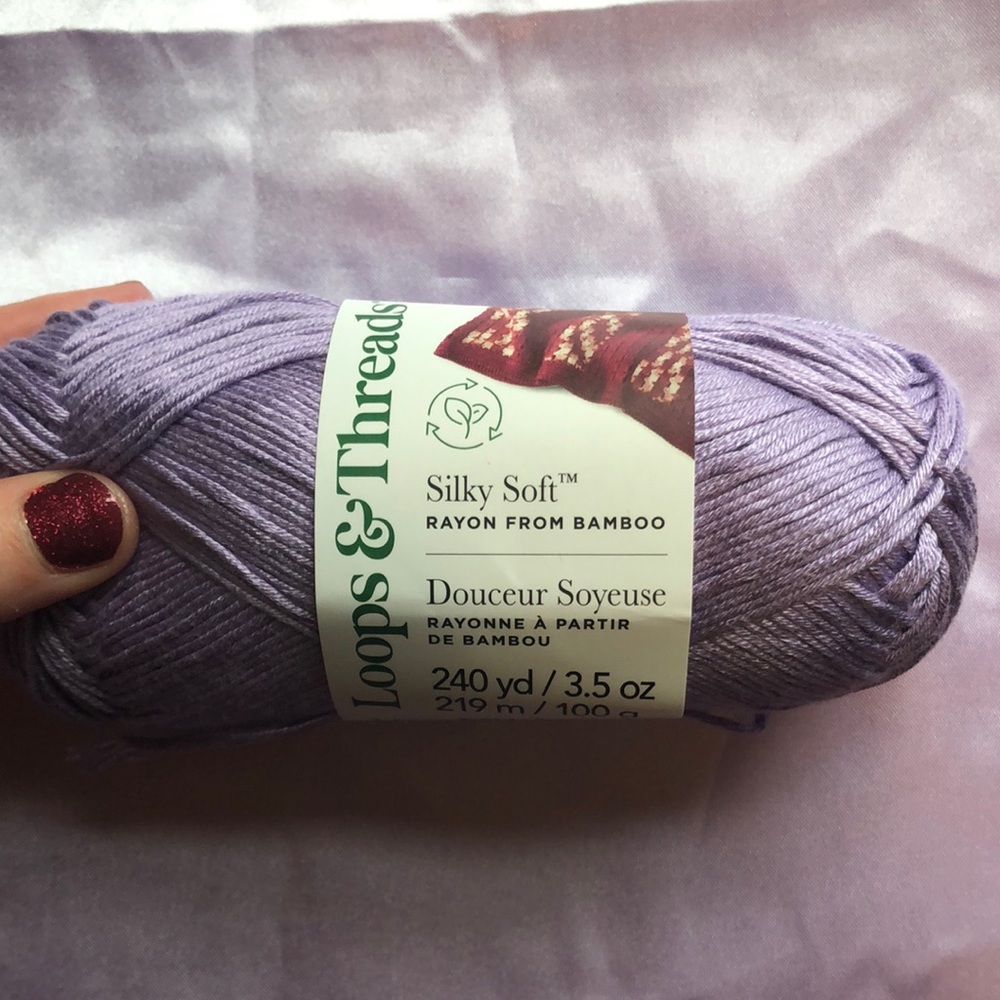 Loops & Threads Silky Soft Yarn in Violet